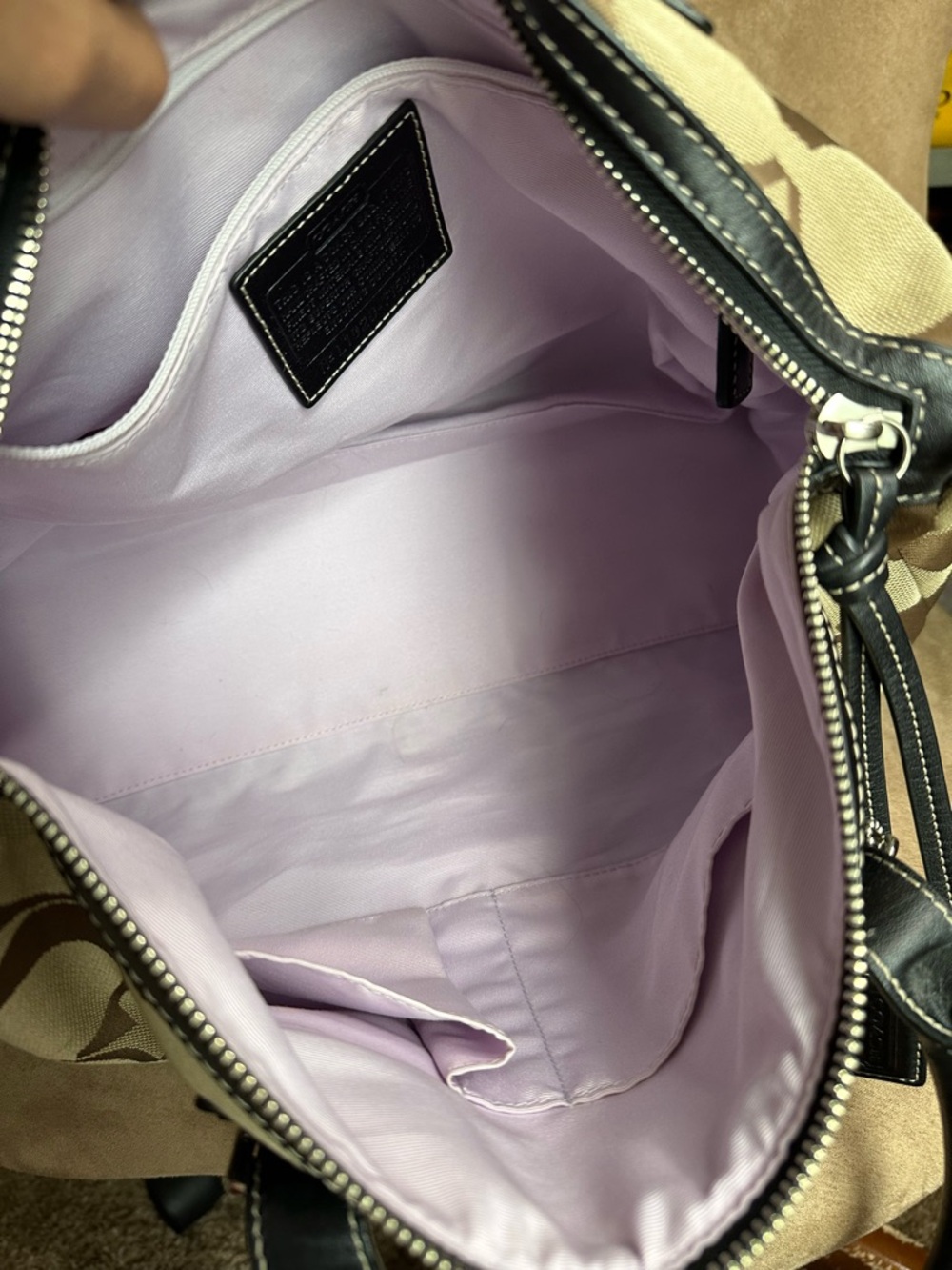 Coach Hampton Signature Large Satchel Brown Style F15670 Good Condition - Picture 11 of 12